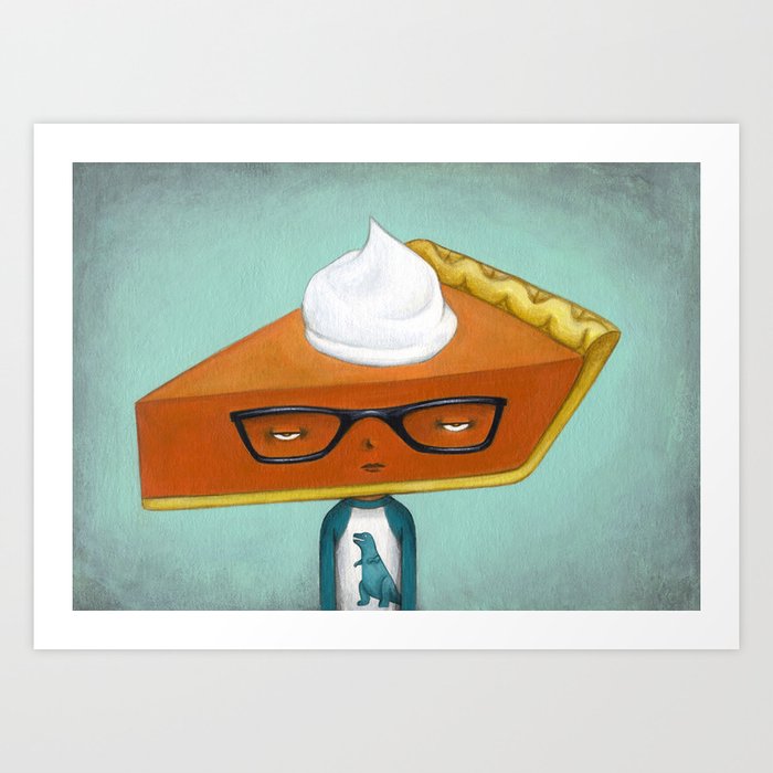 Pie Curious - Pumpkin Pie Art Print