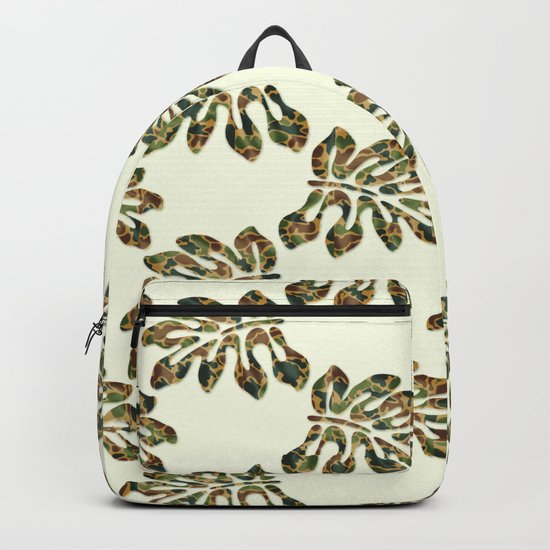 Camouflage Tropical Leaves Backpack