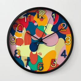 Cheerful Composition of Colored Circles Wall Clock