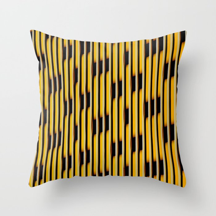 Yellow wallpaper Throw Pillow