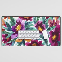 flores acuarela Desk Mat