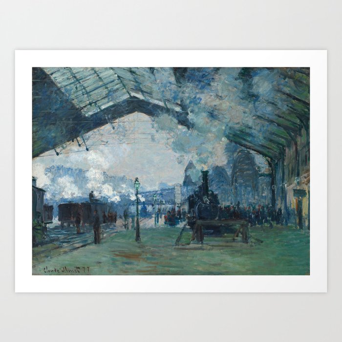 Claude Monet - Arrival of the Normandy Train Art Print