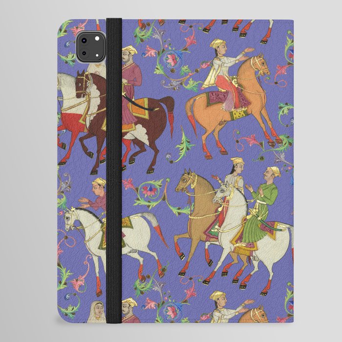 Horse-drawn Wedding Procession - Horse Riding tribal pattern on Veri Peri   iPad Folio Case