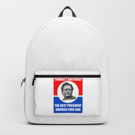Thomas J. Whitmore #2 Backpack | Graphicdesign, Sciencefictionfan, Retrocampaign, Billpullman, Satire, Politicalstatement, Independenceday, 4Thofjuly, Voteforpresident, Electionday 