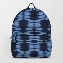 Indigo blue geometric hand drawn tie dye shibori pattern. Backpack | Graphicdesign, Dyedtextile, Decoration, Flatcolor, Decorative, Illustration, Indigoblue, Handdrawn, Alloverprint, Background 