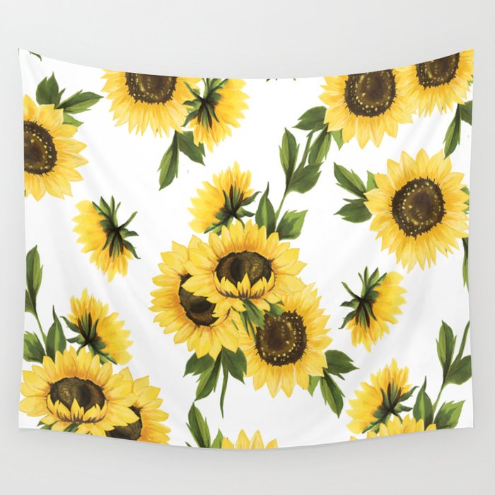 Lovely Sunflower Wall Tapestry By Ratedwie Society6