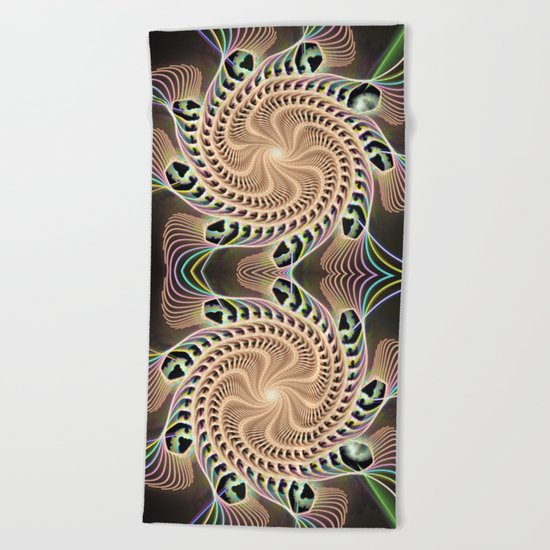 Groovy Vortex Abstract Beach Towel