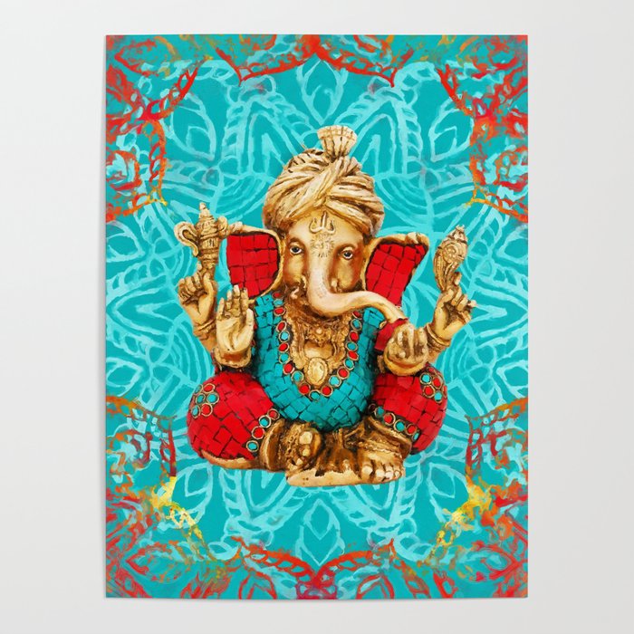 Lord Ganesha  - Mixed Media Poster