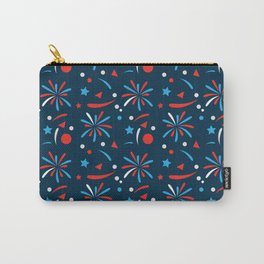 4th Of July red blue firework American pattern Carry-All Pouch | Nationalday, Patriotricday, Blue, Anniversary, Pattern, Graphicdesign, Independenceday, 4Thofjuly, Simplepattern, Firework 