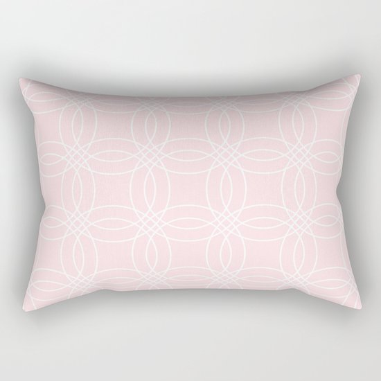 Simply Vintage Link White on Pink Flamingo Rectangular Pillow