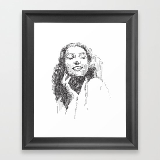 Rita Hayworth Portrait Framed Art Print