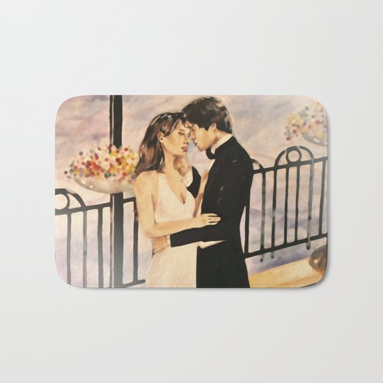 Classy couple in love Bath Mat