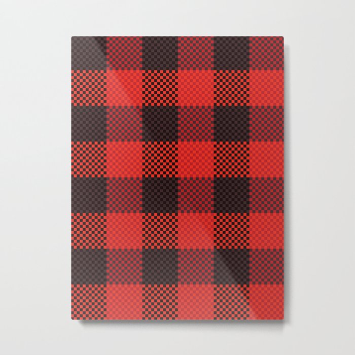 Pixel Plaid - Lumberjack Metal Print