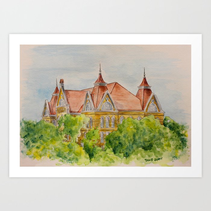 Texas State Swt University Old Main Building San Marcos Tx Art