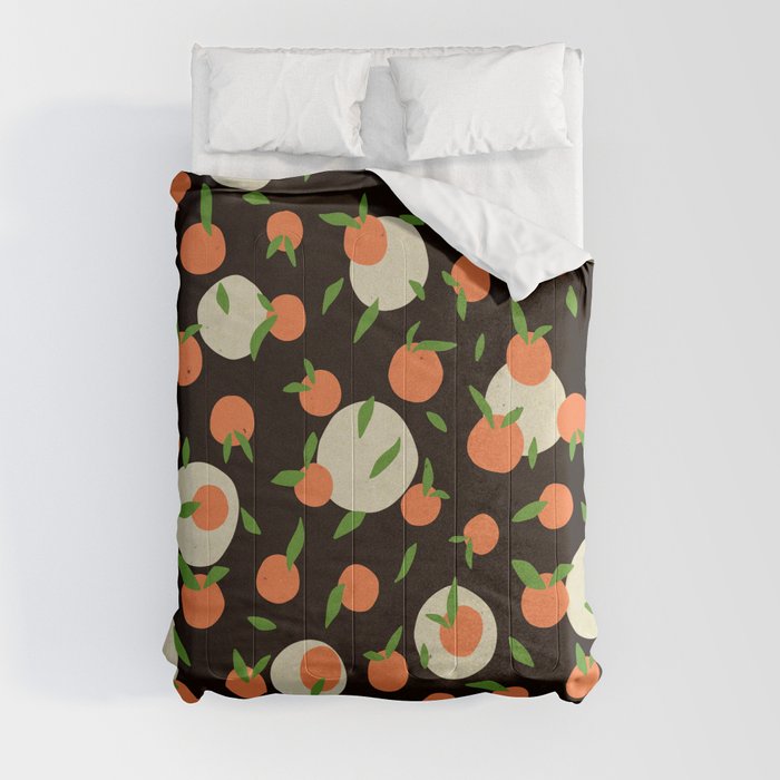 Black tangerine pattern Comforter
