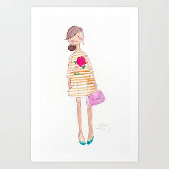 Orange Stripes Art Print