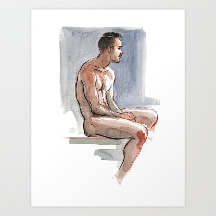JORDAN, Nude Male by Frank-Joseph Art Print
