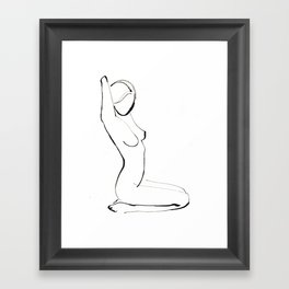 Nude Model Drawing Framed Art Print