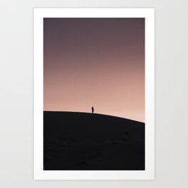 The Lone Nomad | Morocco travel photography - desert vibes landscape Art Print