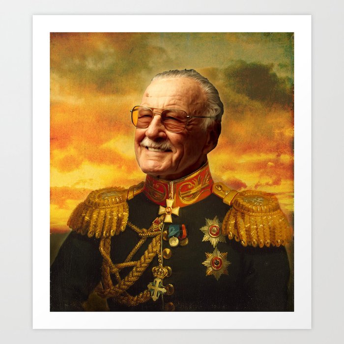 Stan Lee Classical Regal General Painting Art Print By