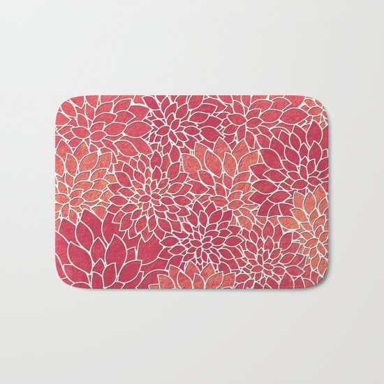 Floral Abstract 24 Bath Mat