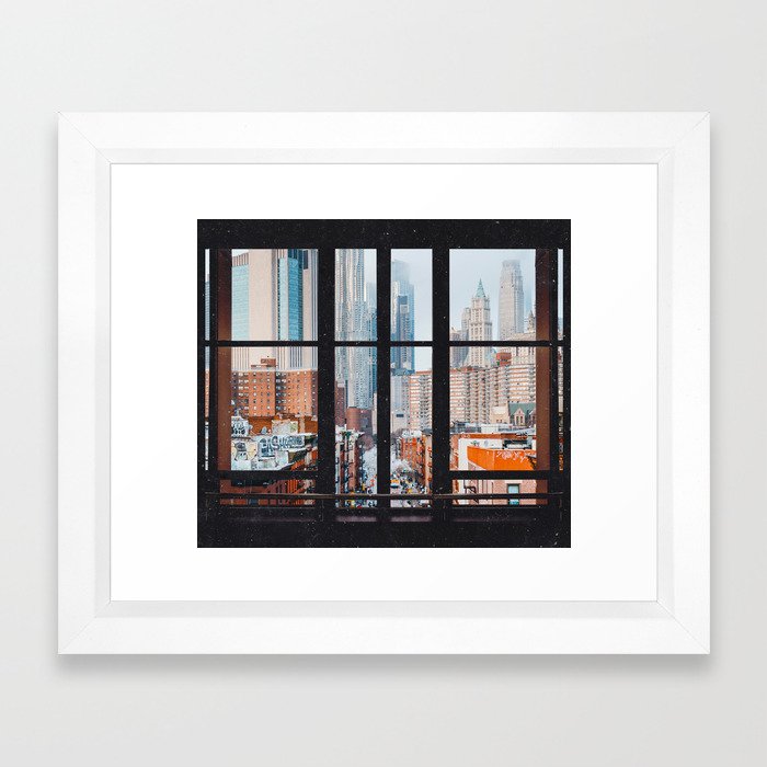 New York City Window Framed Art Print