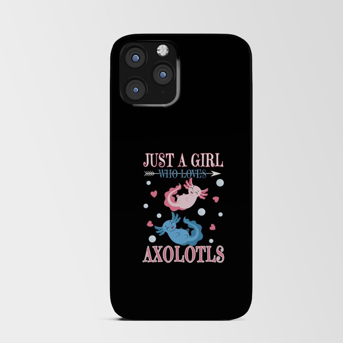 Girl Loves Axolotls Walking Fish Kawaii Axolotl iPhone Card Case