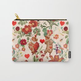 Valentine's Day in the Blooming Garden - Pale Apricot Carry-All Pouch