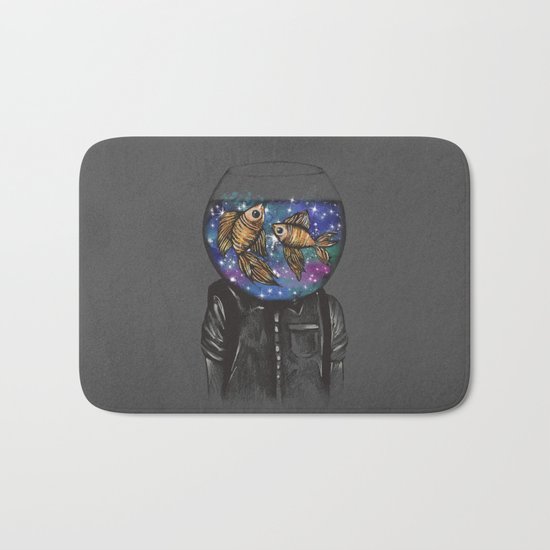 Swim Around My Cosmic Dreams Bath Mat