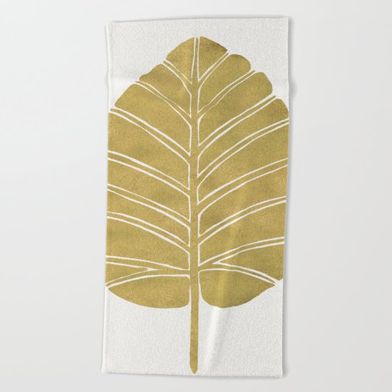 Elephant Ear Alocasia – Gold Palette Beach Towel