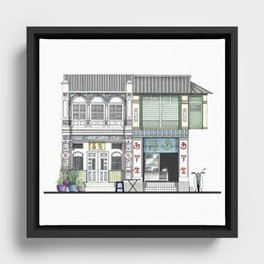 Penang Street Scene I Framed Canvas