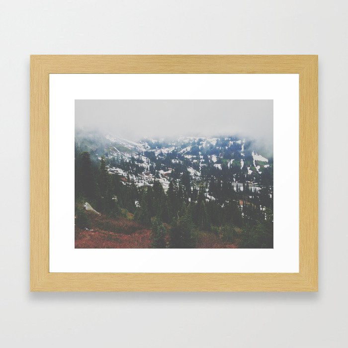 Mount Rainier in July Framed Art Print