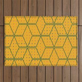 Honeycomb yellow geometrical pattern Outdoor Rug