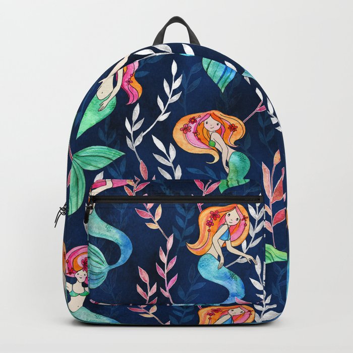 Merry Mermaids in Watercolor Backpack