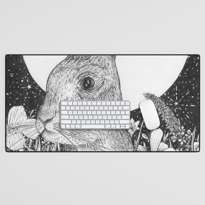 The Hare and The Moon Desk Mat