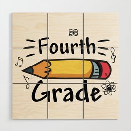 Fourth Grade Pencil Wood Wall Art
