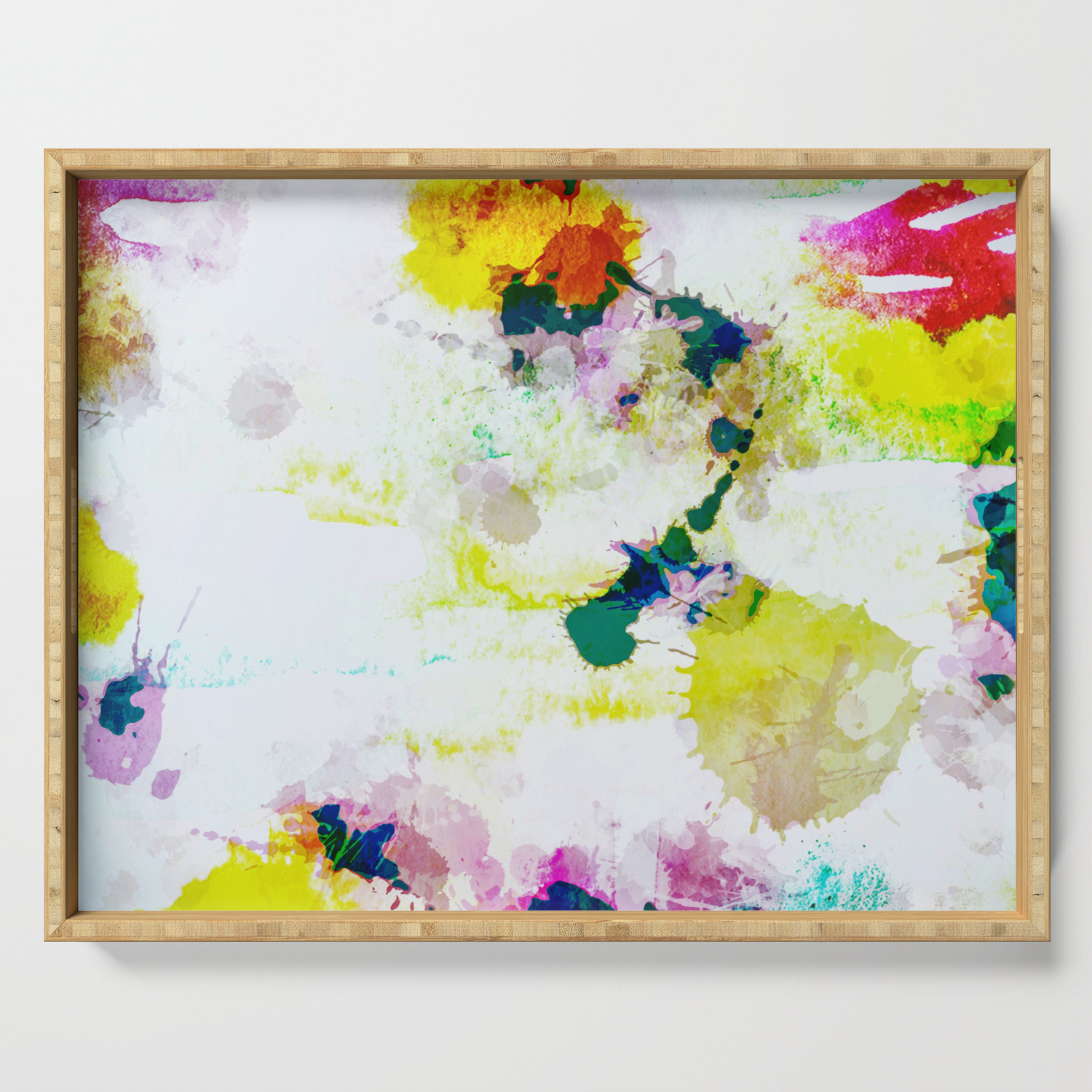 Abstract Paint Splatter Art Serving Tray By Artaddiction45 Society6