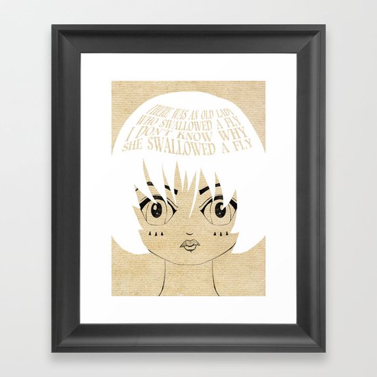 She Died, Of Course - Lessons From Mother Goose Series Framed Art Print