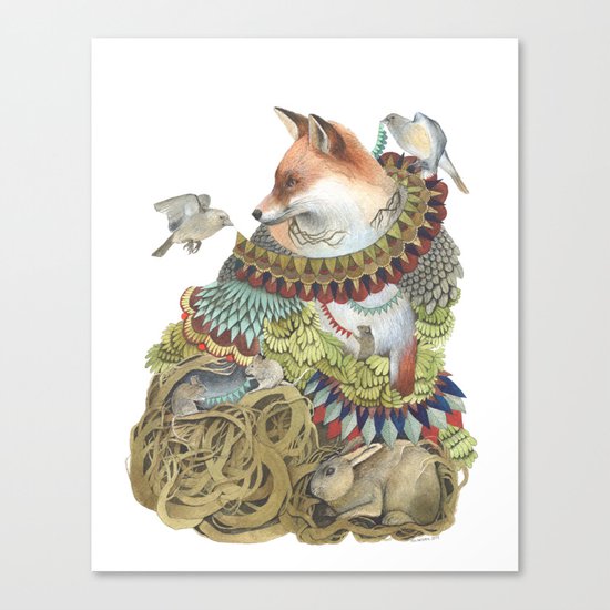 Quilted Comrades in the Forest Canvas Print