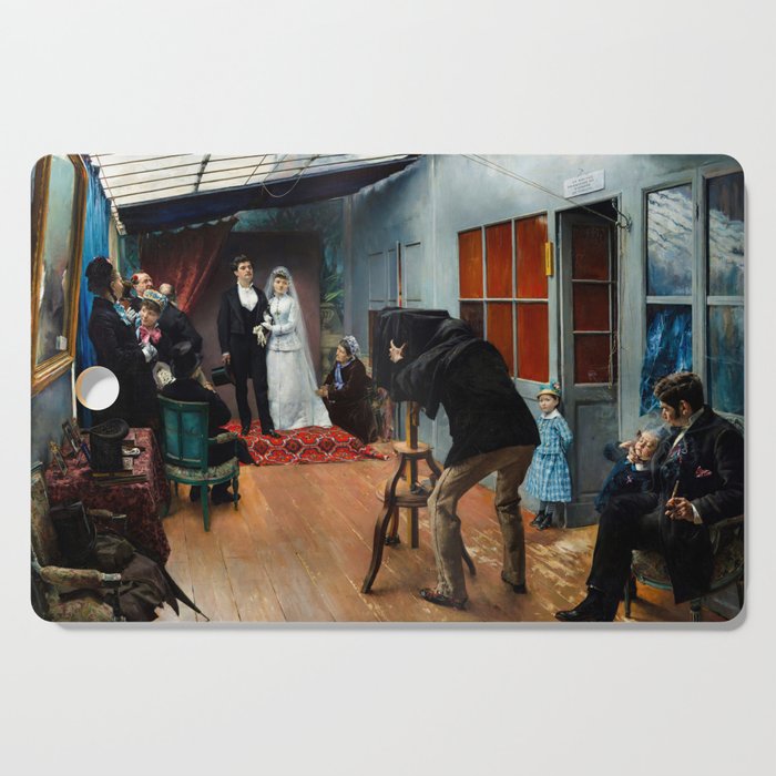 Wedding in the Photographer’s Studio, 1879 by Pascal Dagnan Cutting Board