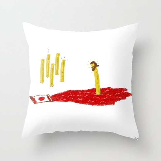 Lord of the Fries Throw Pillow