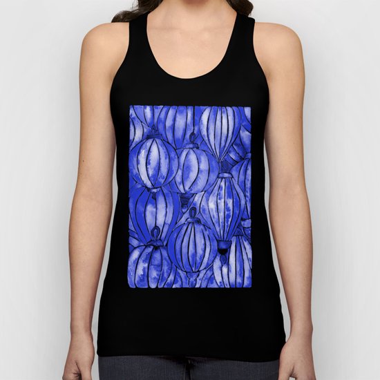 Vietnamese Lanterns – Navy Unisex Tank Top