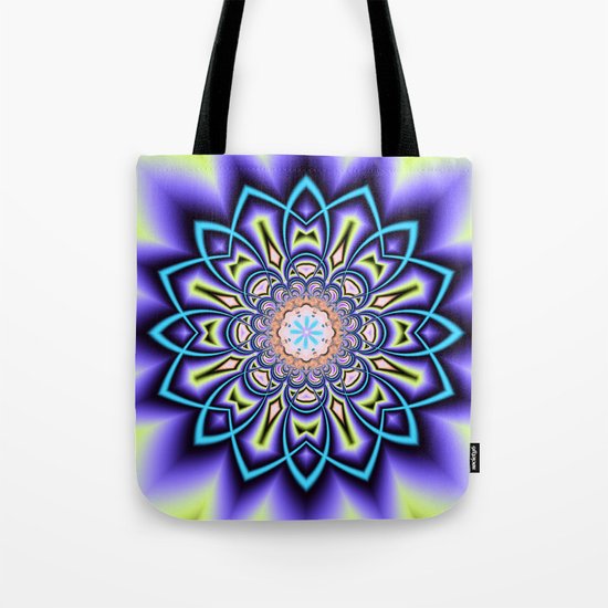 Geometric starry fantasy flower Tote Bag