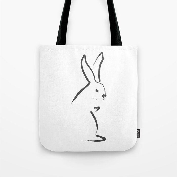 Zen Snow Bunny Tote Bag