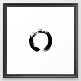 enso, enso circle, zen circle, zen enso, zen symbol, zen art, japanese circle, japanese, japanese ar Framed Art Print