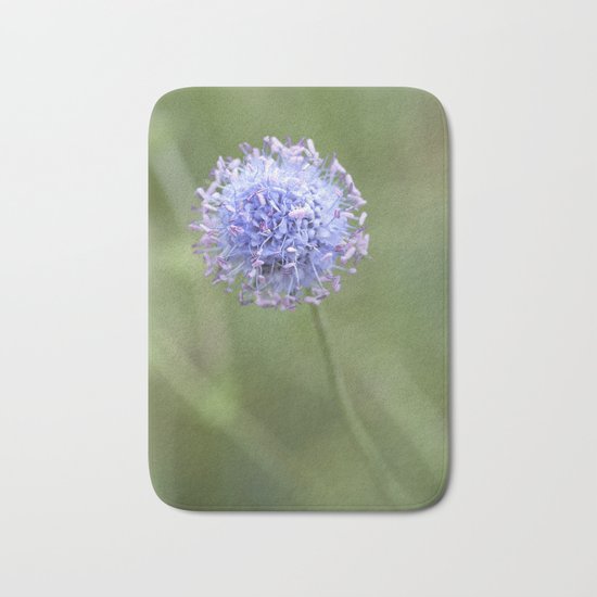 Blue LOVE - Flower Flowers Floral Spring on #Society6 Bath Mat