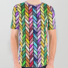 Rainbow Cathedral Window All Over Graphic Tee