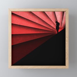 the red sun Framed Mini Art Print