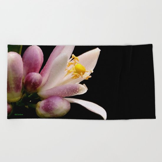 Lemon Buds Beach Towel