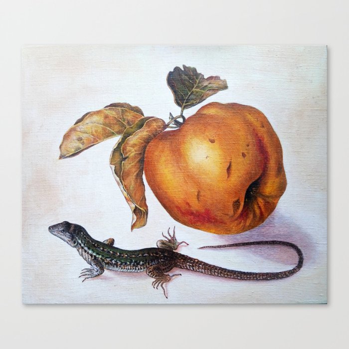 Fruit and lizard Canvas Print